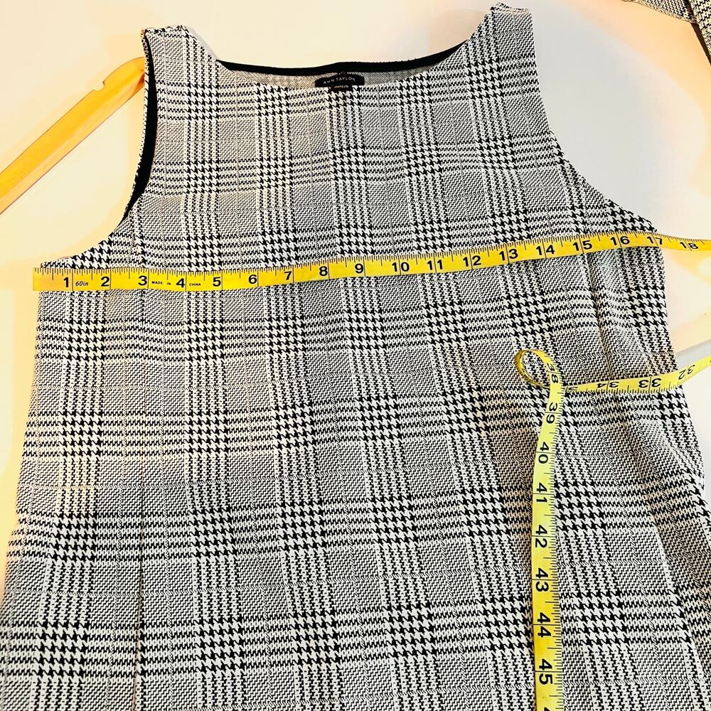 Ann Taylor Houndstooth Sleeve Top Faux Wrap Skirt Set Size S Small NEW - Picture 5 of 9